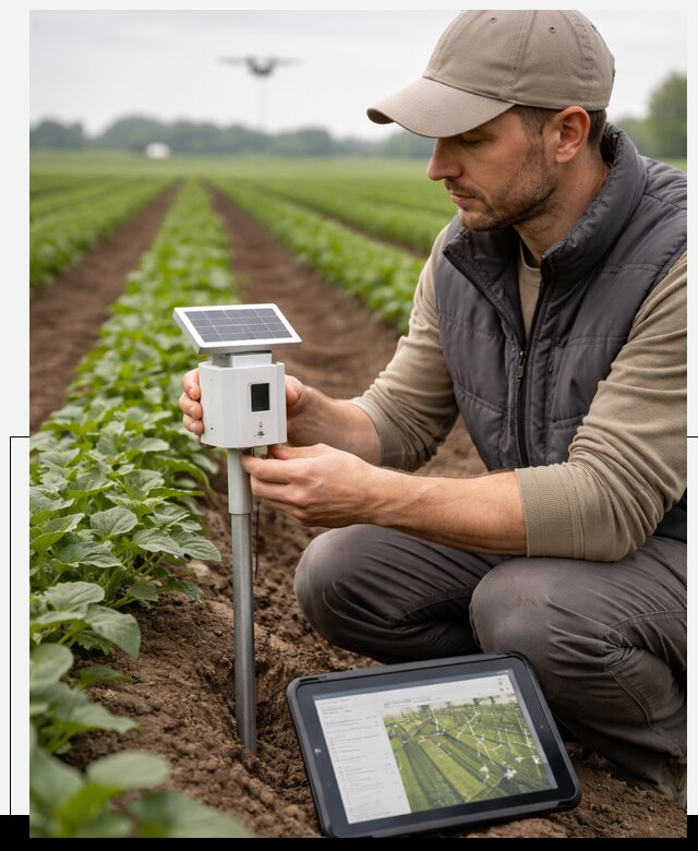 IoT мониторинг сельскохозяйственных полей и контроля в Боре