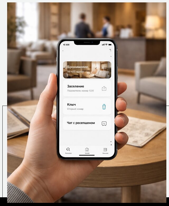 Мобильное приложение для гостей отеля в Боре, управление сервисом